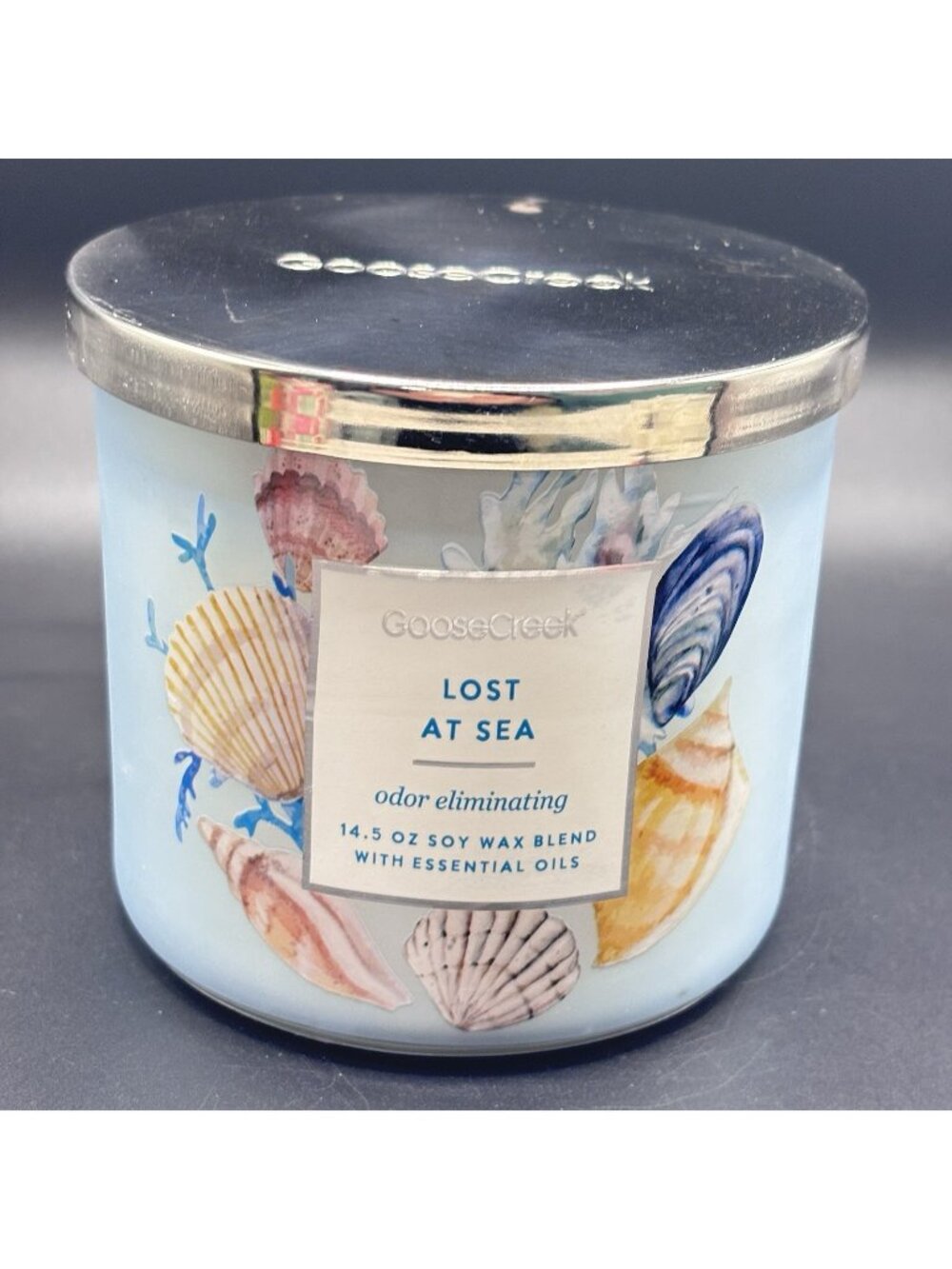 Goose Creek Lost At Sea 3 Wick Candle 14.5 oz Odor Eliminating Coastal Citrus